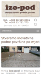 Mobile Screenshot of izo-pod.hr
